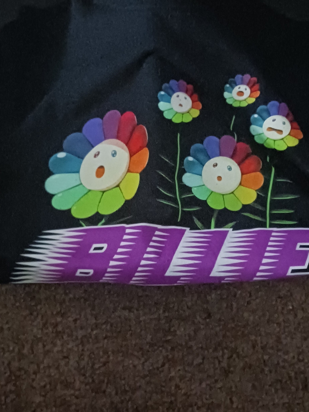Just Don x Takashi Murakami x Billie Eilish Meadow Boxed Tee Black Size Small S